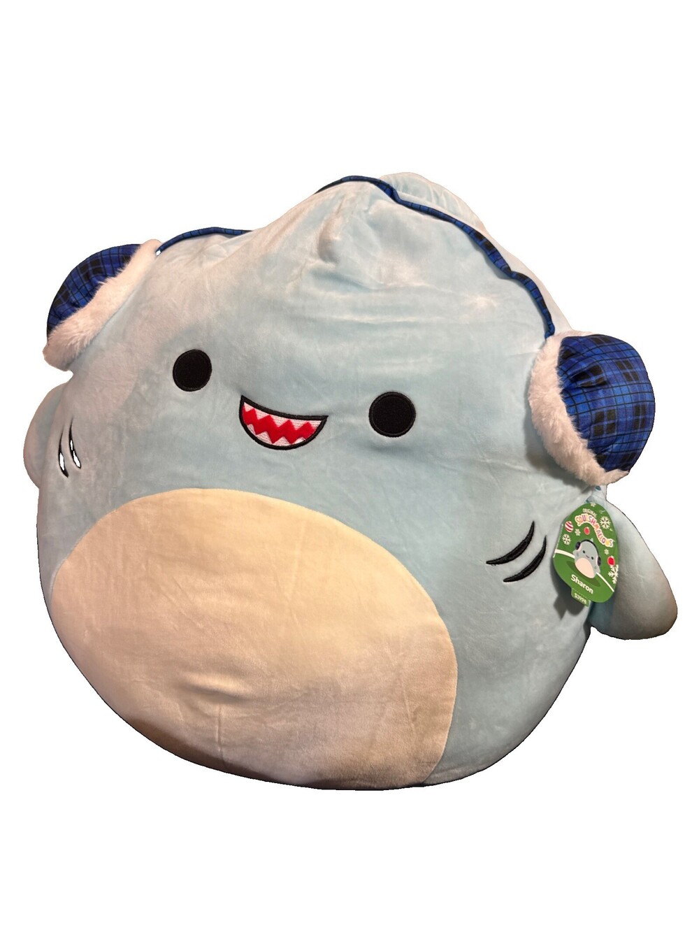 Squishmallows Sharon Shark Plush Blue/Beige, Washable 14-24 in 2022 S20 #253-4